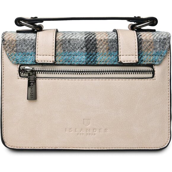 Harris Tweed Mini Satchel Woman's Islander Tartan Small Structured Bag - Picture 3 of 6